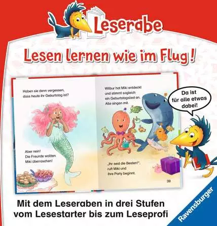 Leserabe - 1. Lesestufe: Meermädchen Miki feiert Geburtstag