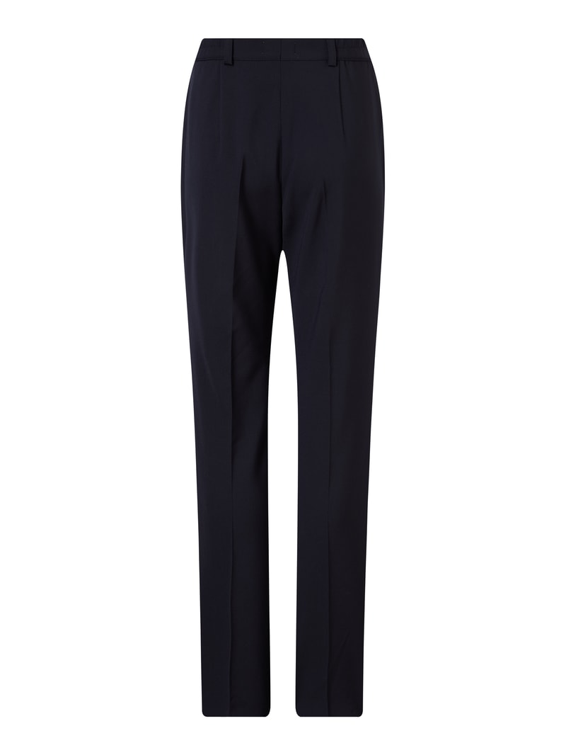 Slim Fit Stoffhose aus Viskosemischung Modell 'Silvia'' in marineblau