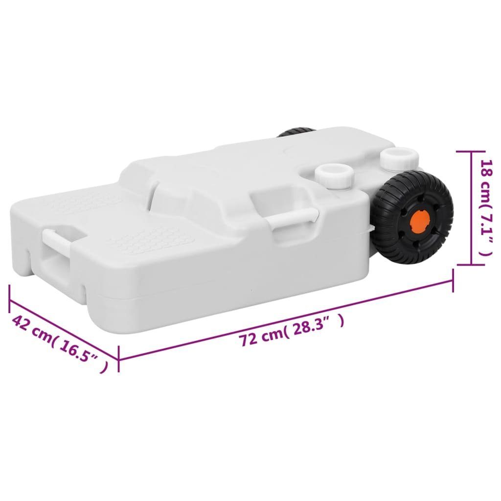 vidaXL Campingtoilette Camping-Wassertank mit Rollen 30 L Grau