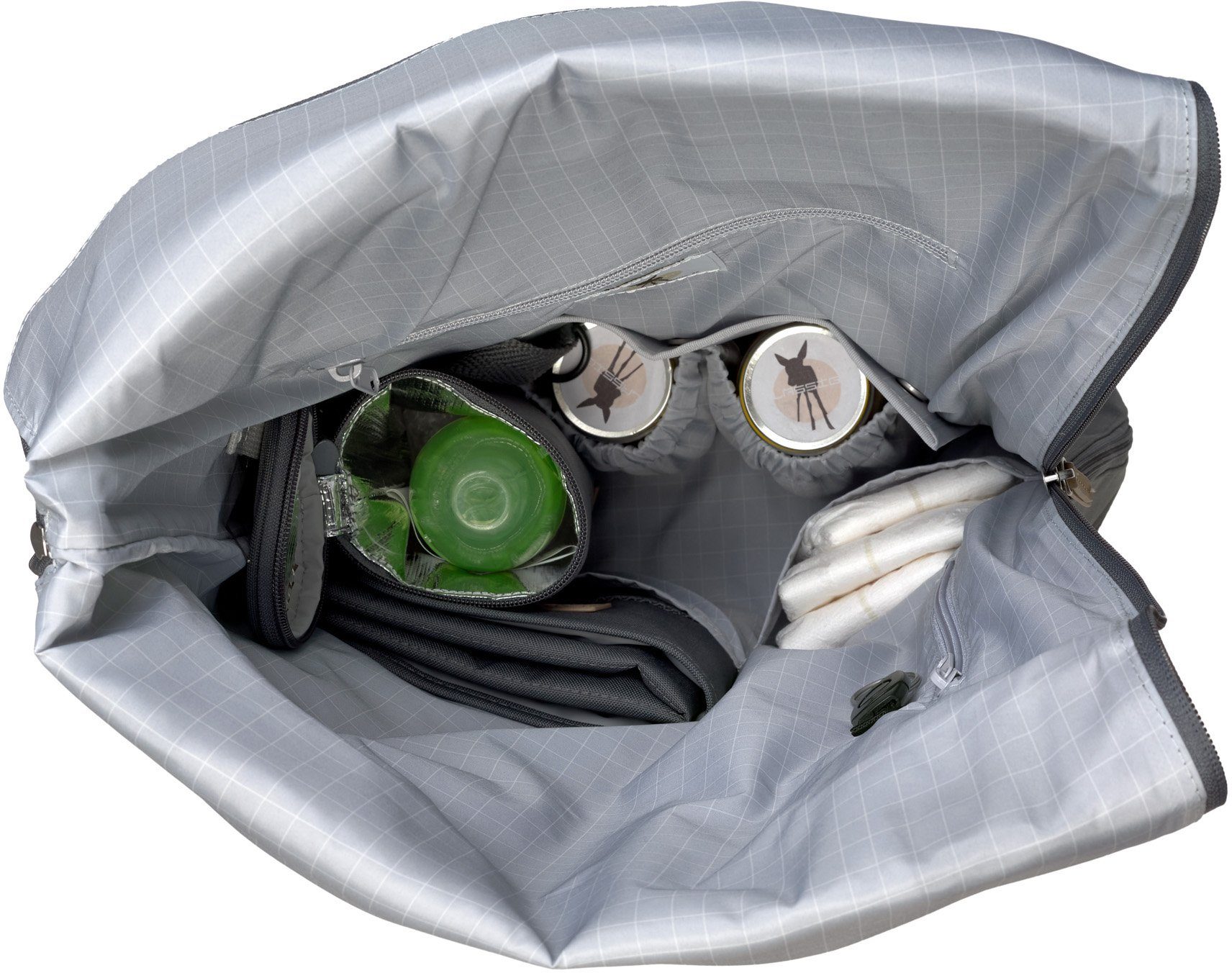 LÄSSIG Wickelrucksack Green Label, Rolltop, anthracite, PETA-approved vegan; zum Teil aus recyceltem Material