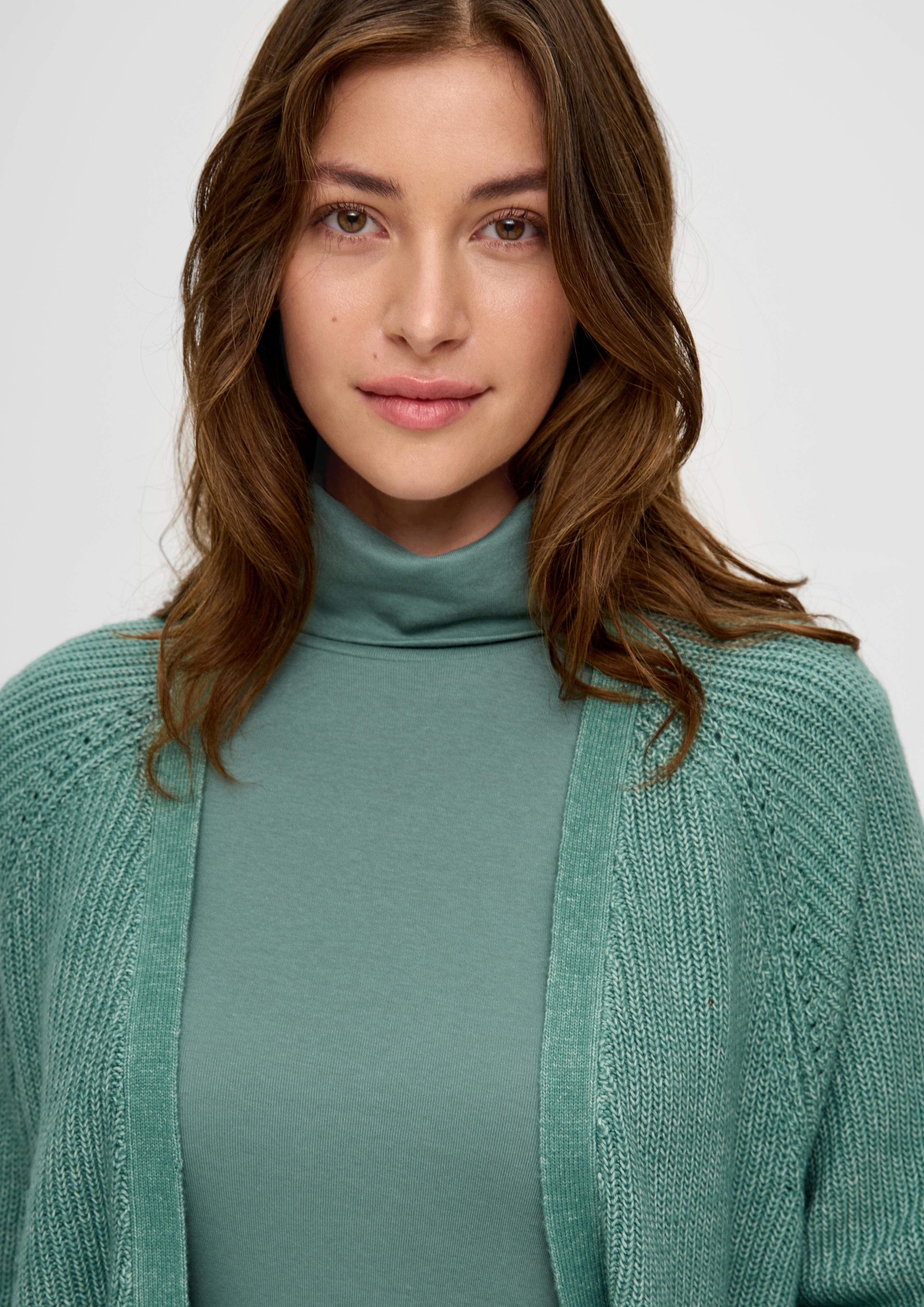 Lange Strickjacke aus Baumwollmix  2135295-65W0
