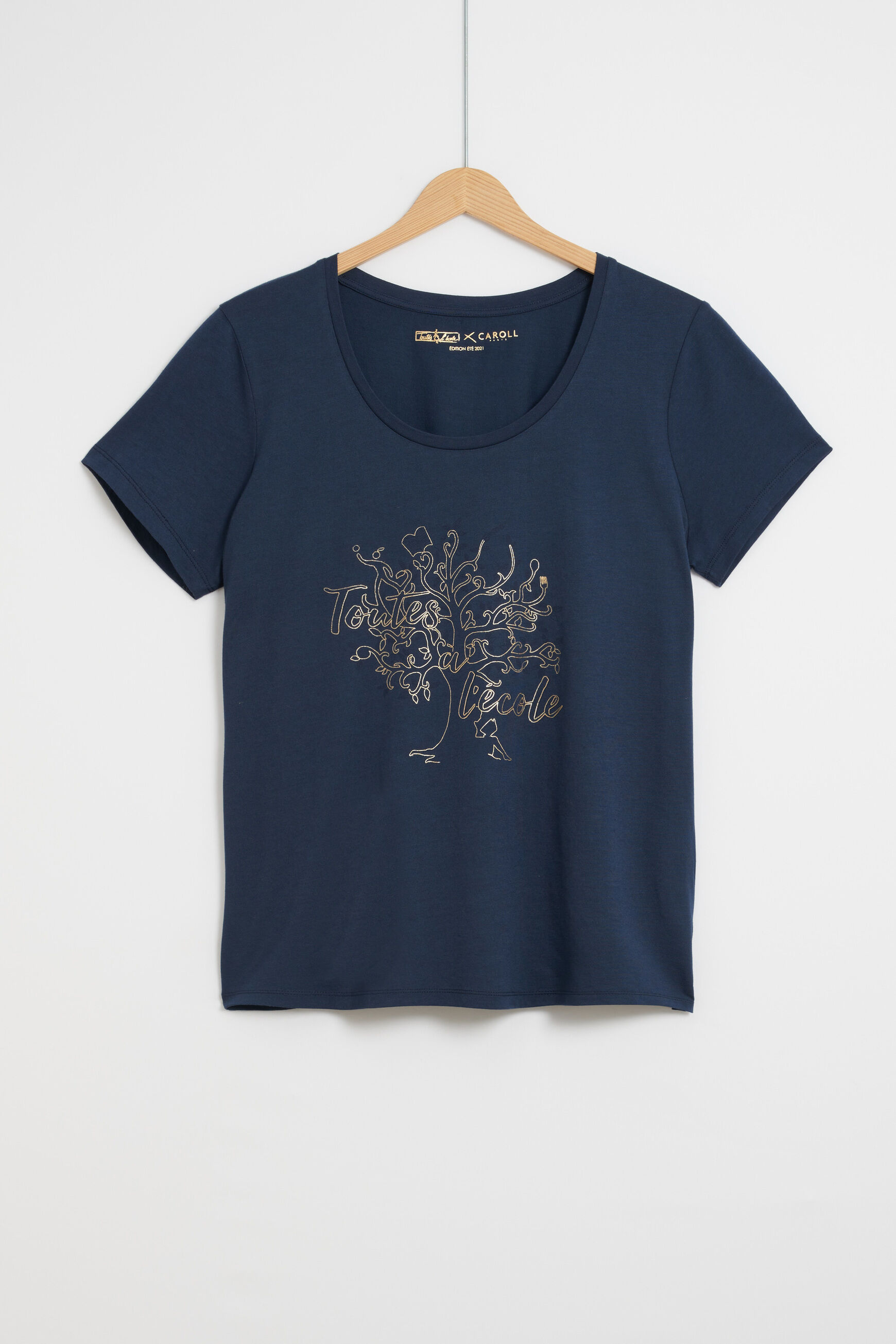 t-shirt nessa bleu marine femme
