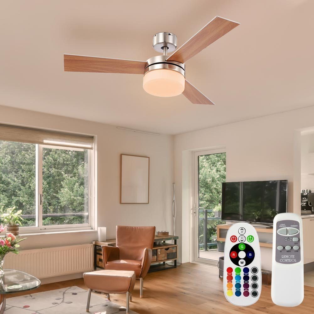 etc-shop Deckenventilator, Deckenventilator mit Fernbedienung 3 Stufen Vor-Rücklauf