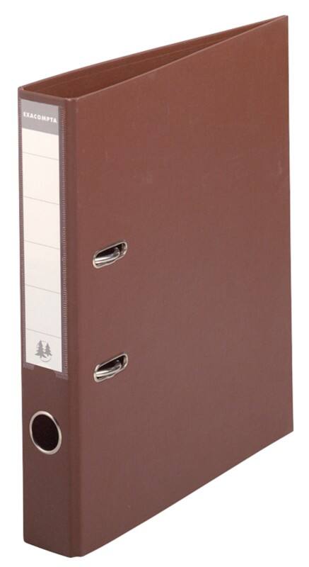 Exacompta Prem Touch Ordner DIN A4 50 mm Braun 2 Ringe 53546E Pappkarton, PP (Polypropylen) Hochformat 10 Stück