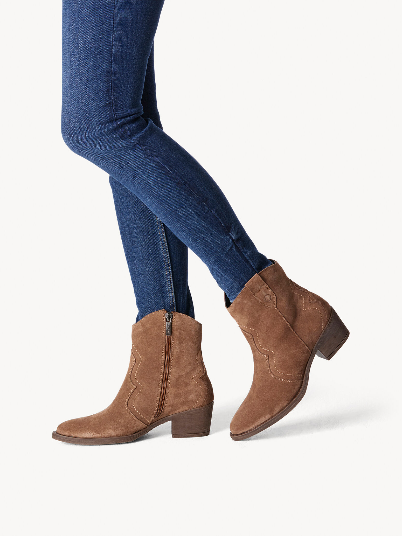 Bottes de cow-boy en cuir - marron