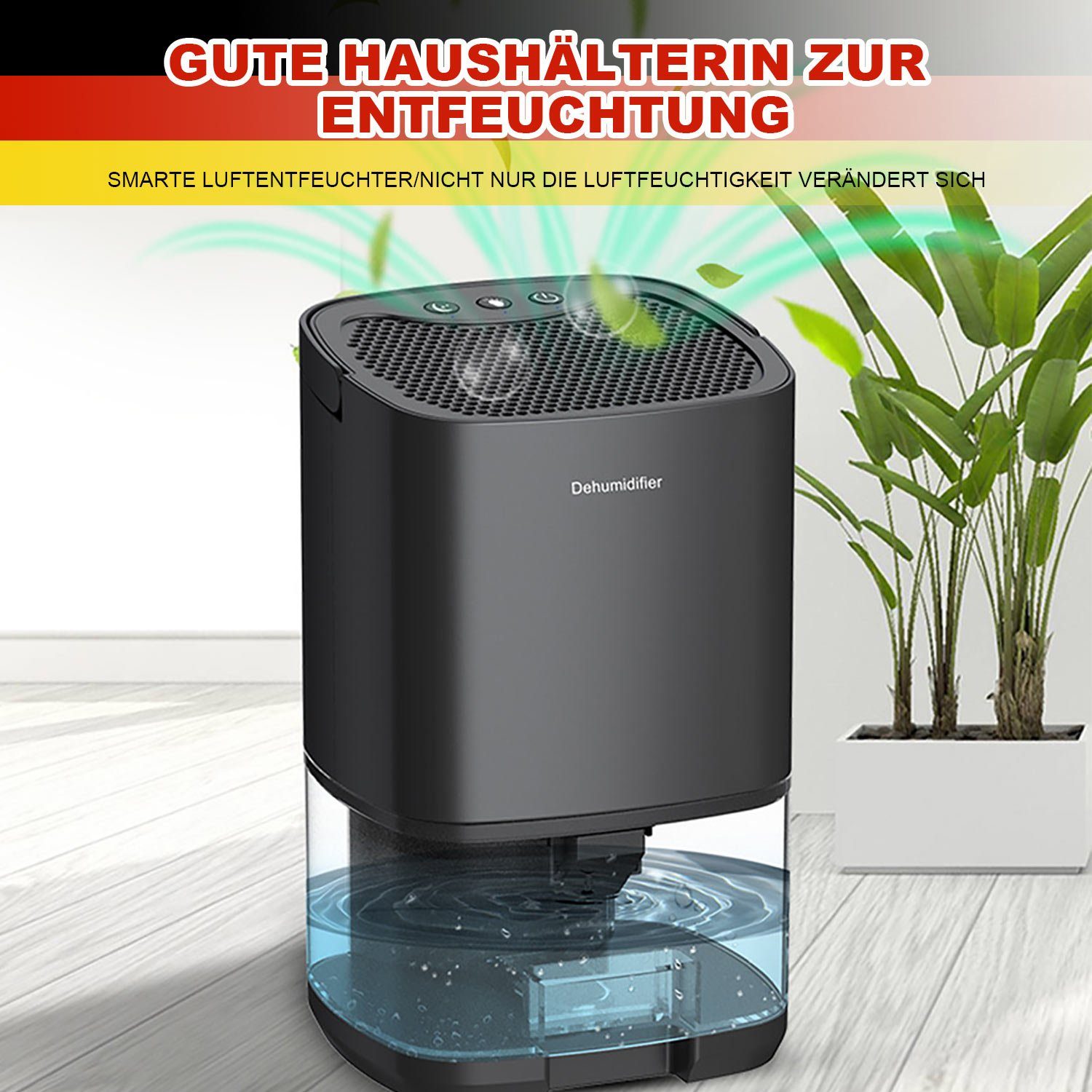 MAGICSHE Luftentfeuchter Elektrischer Entfeuchter 0,35 l/Tag für 26 m² Räume