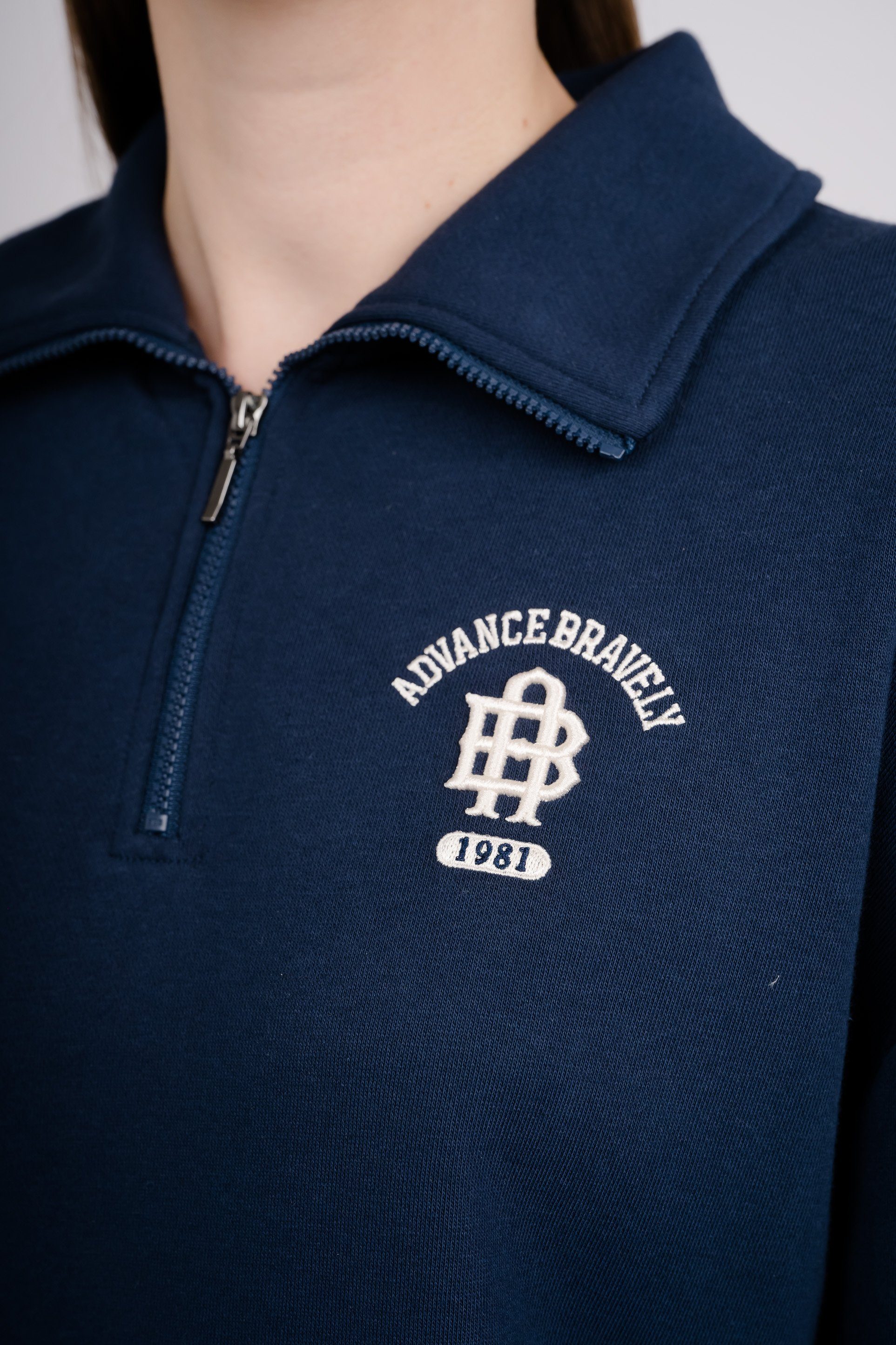 GIORDANO Sweatshirt mit hochwertigem Reißverschluss