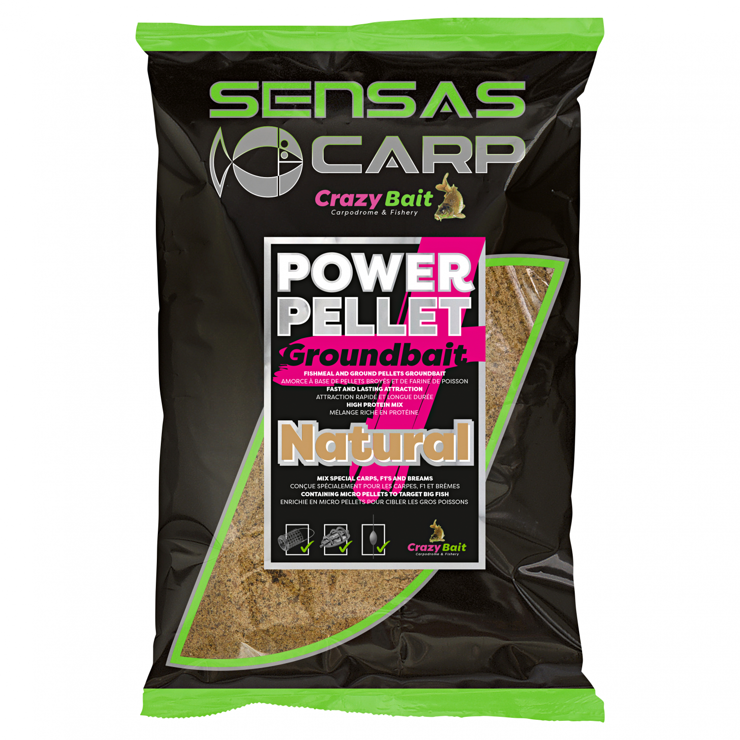 Sensas Grundfutter Big Bait (UK power pellet plus natural)