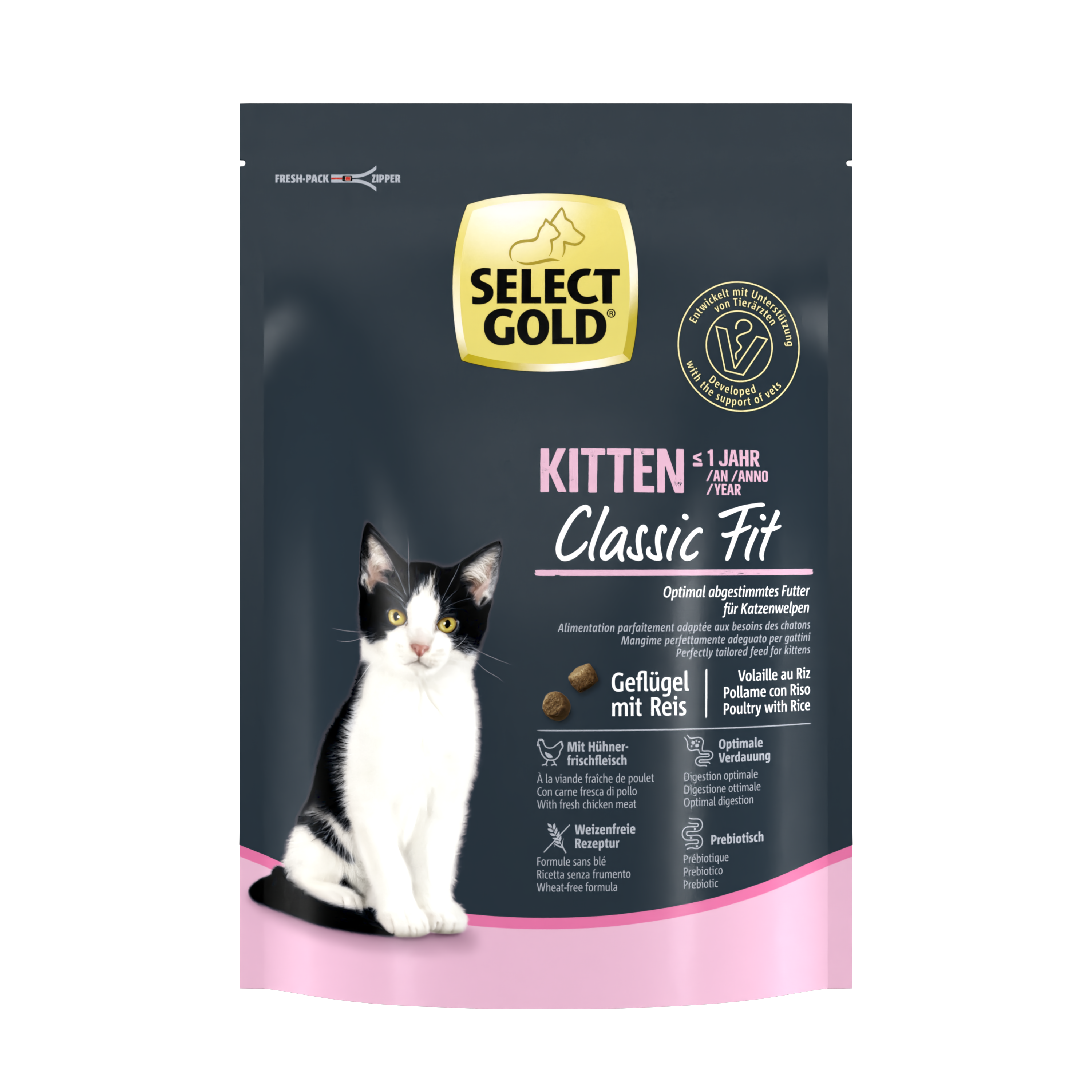 SELECT GOLD Trockenfutter SELECT GOLD Kitten Geflügel & Reis 300 g