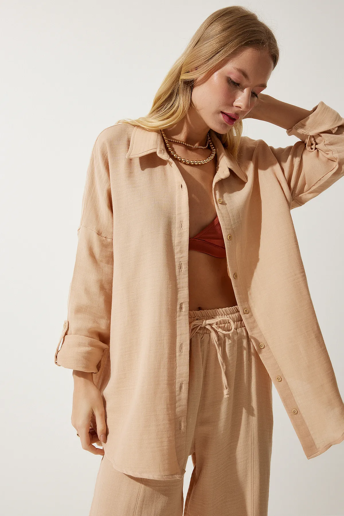 Happiness İstanbul  Zweiteiler - Beige - Regular Fit
