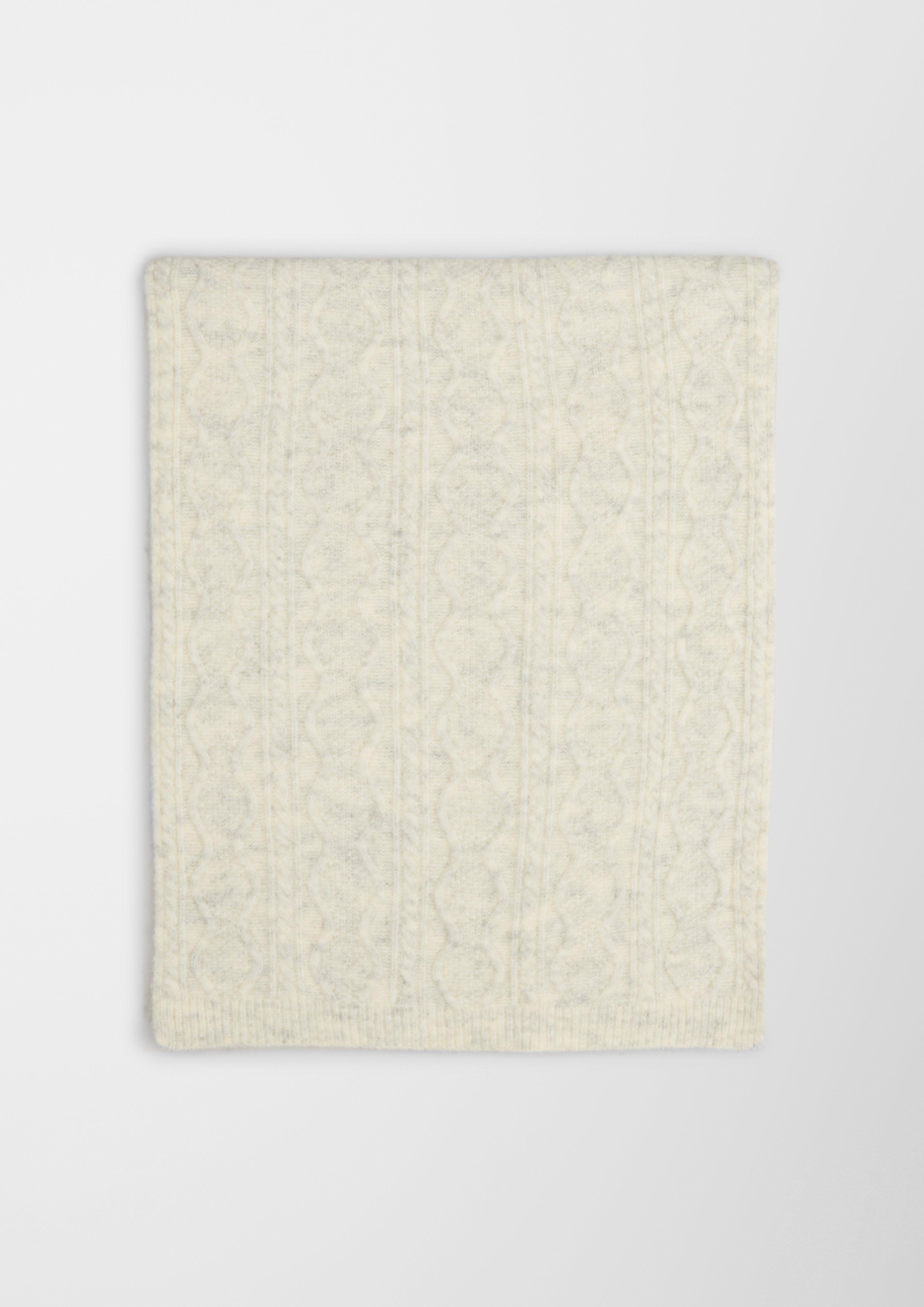 Melange-Schal mit Strickmuster  2122376-02W0