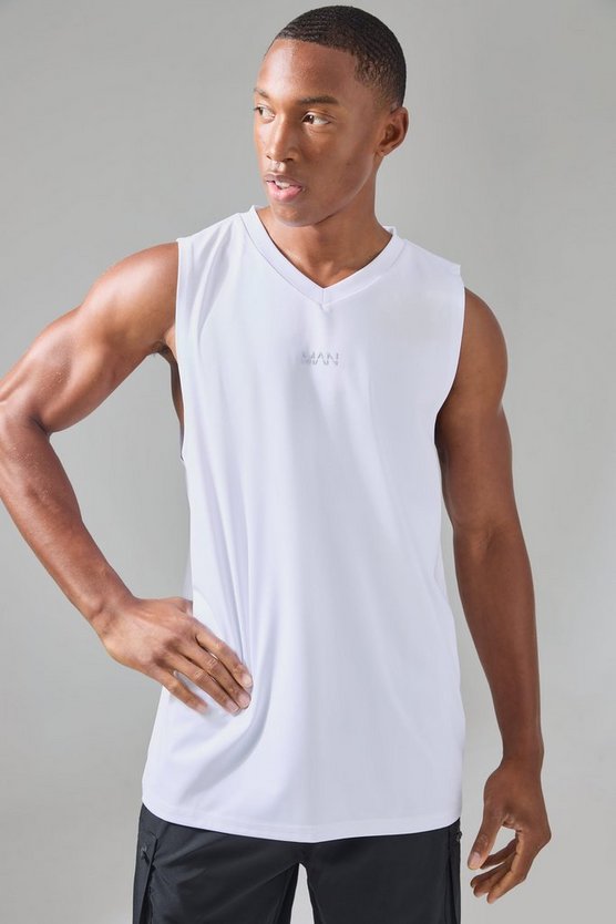 Man Active Performance Tanktop mit V-Ausschnitt