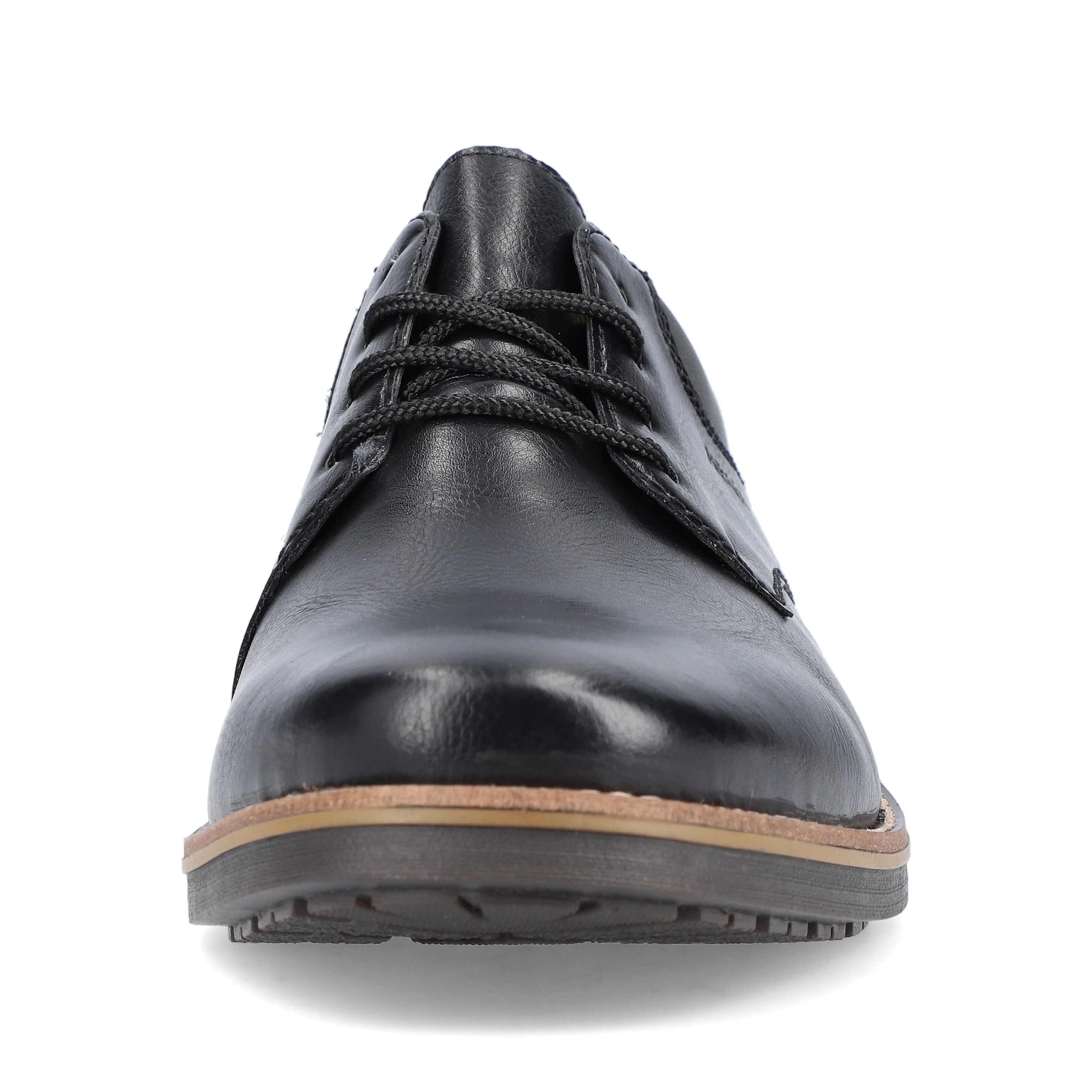 Rieker Herren Schnürschuhe glanzschwarz