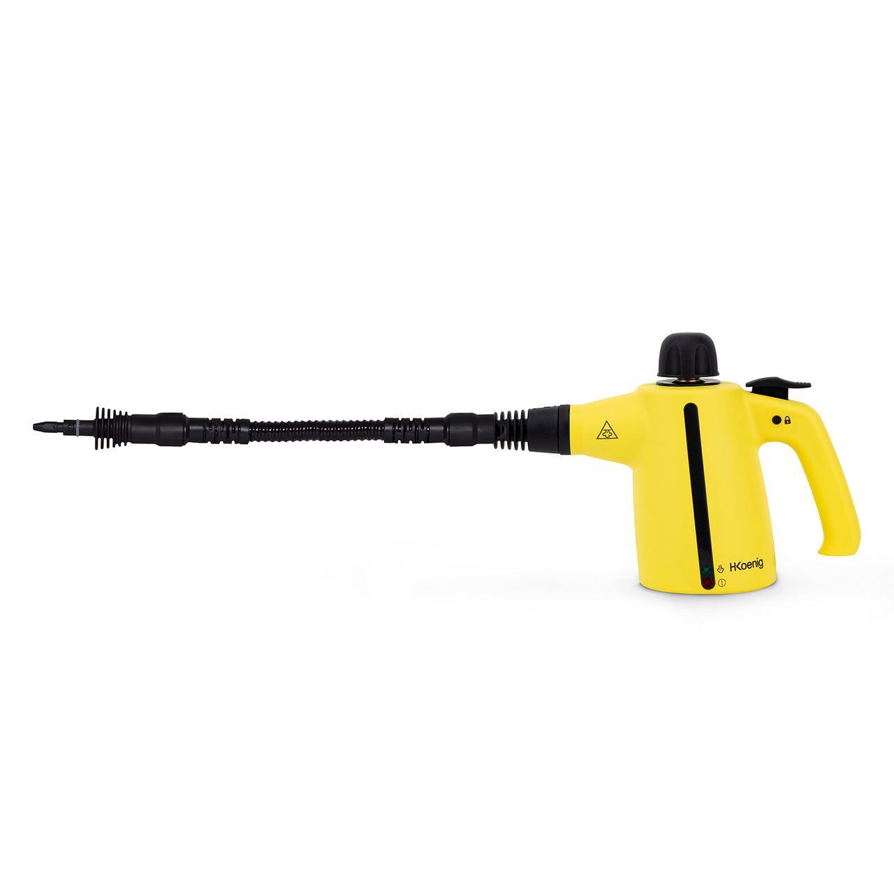 H.Koenig Hand- und Besendampfreiniger NV720, 3,5 bar, Dampf 30 g/min, 350 ml, Bereit in 3min, Leistungsstark 1050W, 14 Zubehör für Böden, Möbel, Auto, Bad, Fenster, Küche