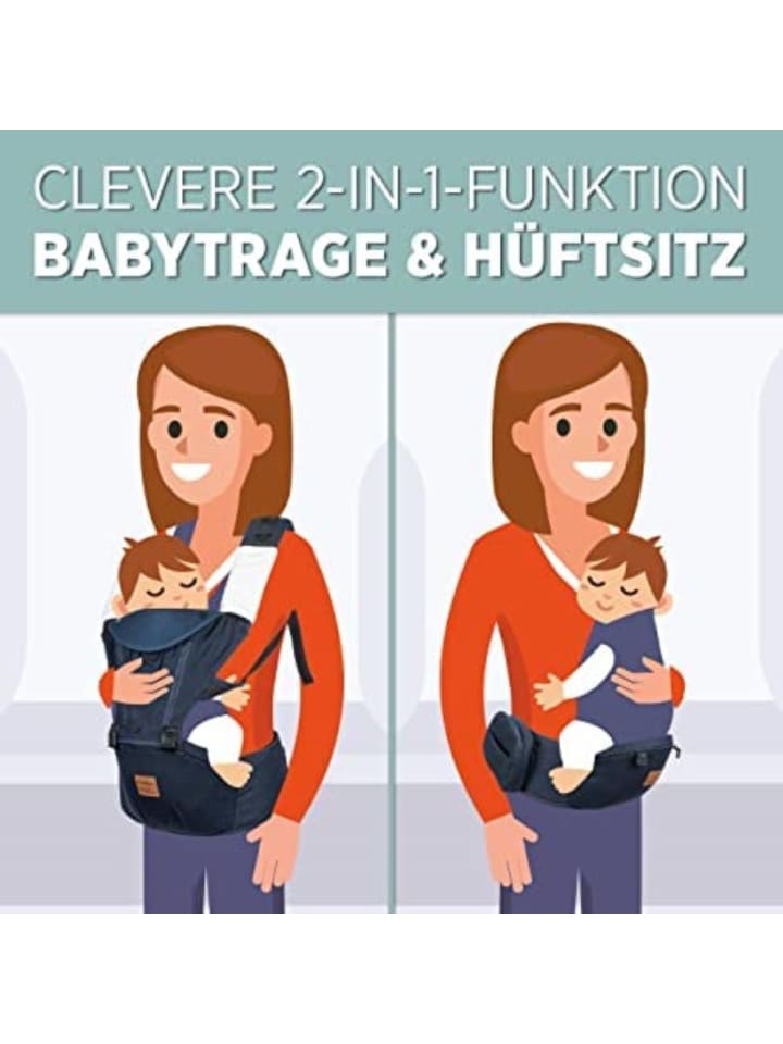 COFI 1453 Atmungsaktive Babytrage ab dem 3. Lebensmonat in Blau günstig kaufen onesize