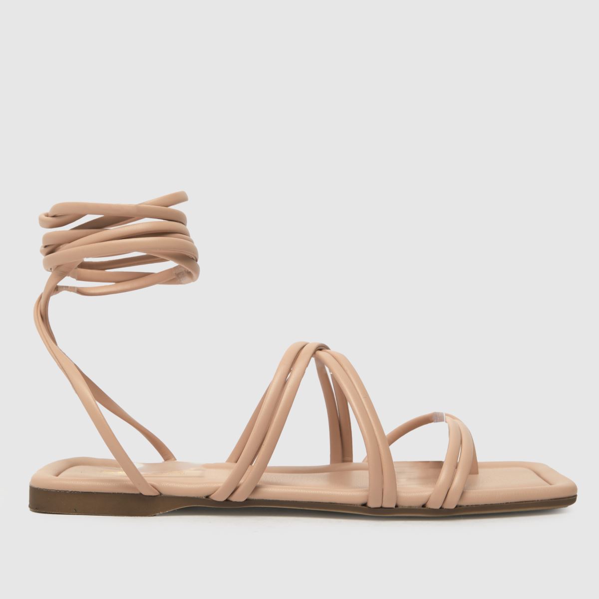 halványrózsaszín schuh tanga nyakkendős szandál