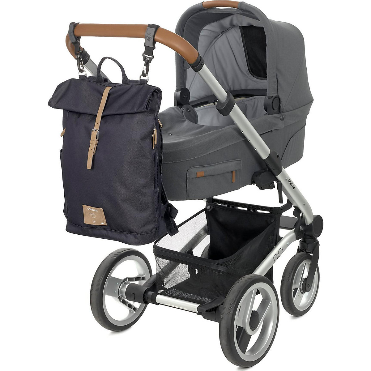 Wickelrucksack Rolltop denim blue, inkl. Zubehör & Wickelunterlage