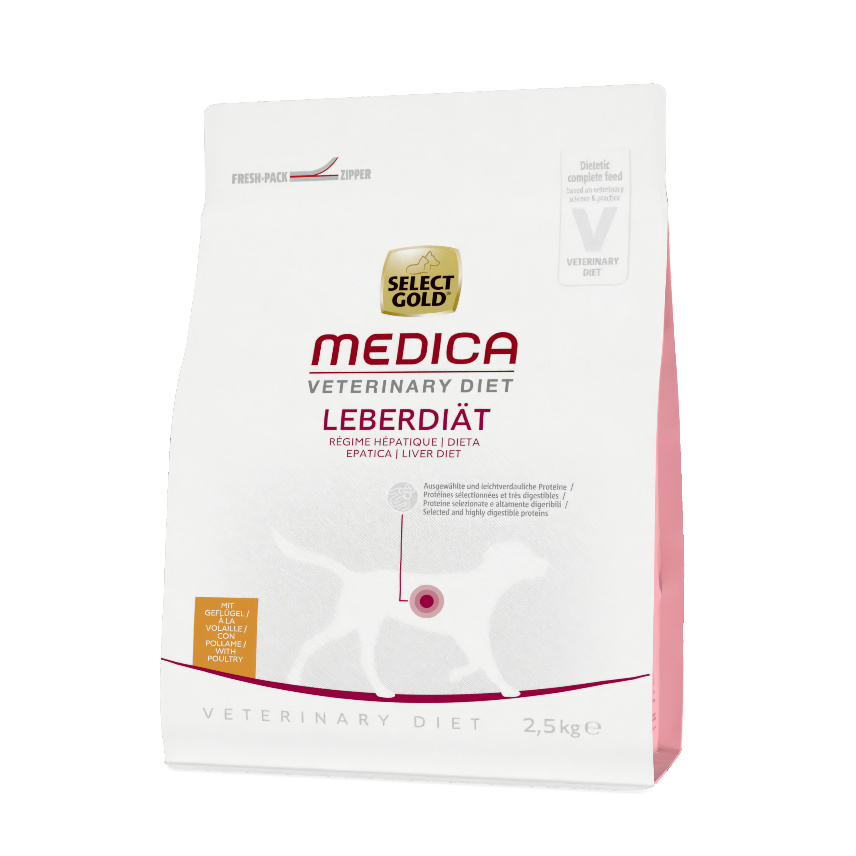 SELECT GOLD Hundetrockenfutter SELECT GOLD Medica Leberdiät Geflügel 2,5 kg