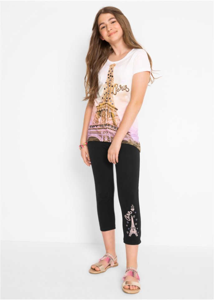 Mädchen Shirt + 3/4 Leggings (2-tlg) mit Bio-Baumwolle