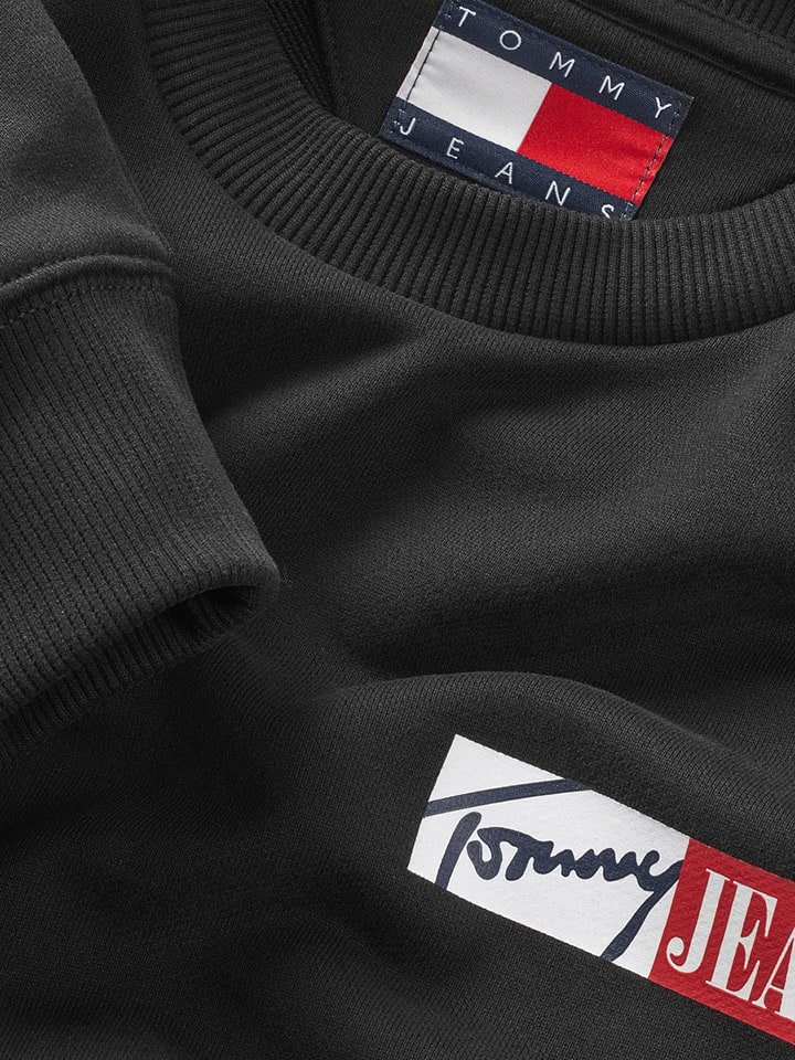 TOMMY JEANS Sweatshirt in Schwarz günstig kaufen