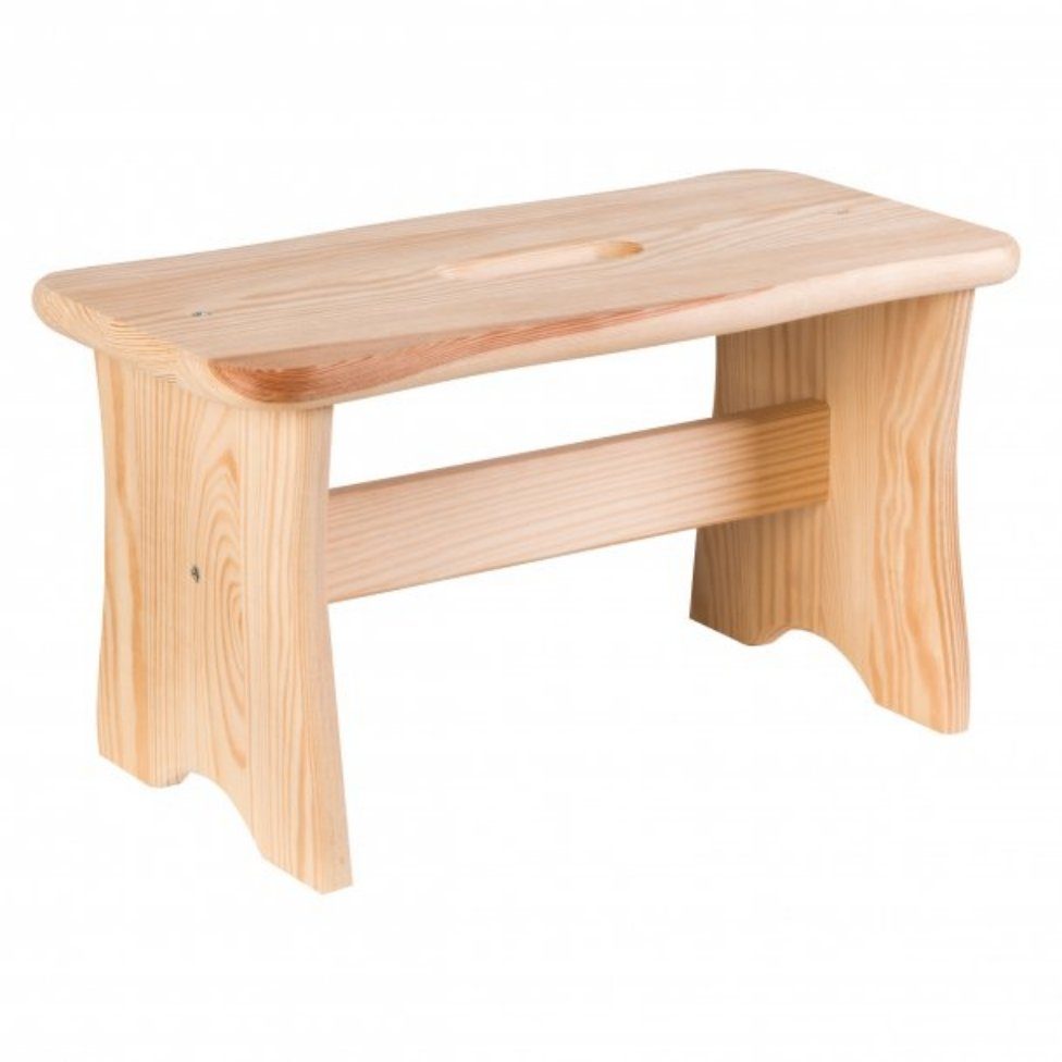 axentia Hockerbank Fußbank, Kiefer FSC® 100% 115924 (1 St)