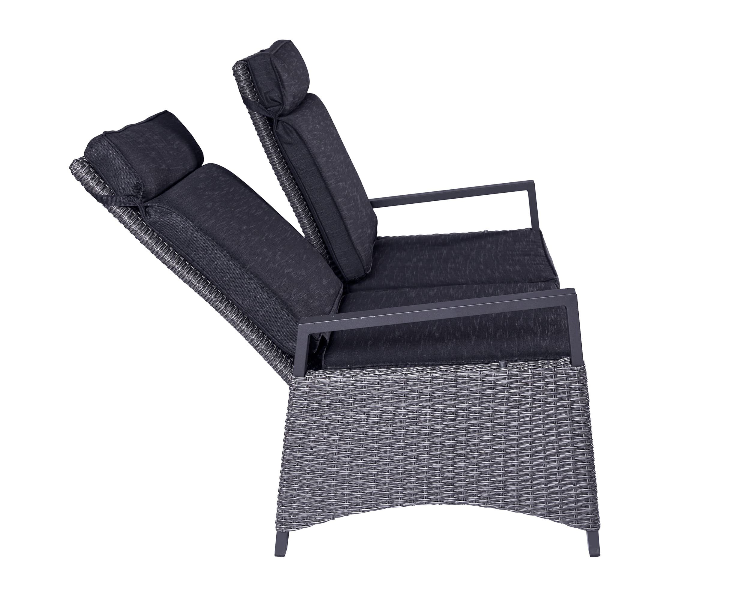 LC Garden Loungesofa LC Garden Keramo Living 2er Sofa Zweisitzer grau-mix