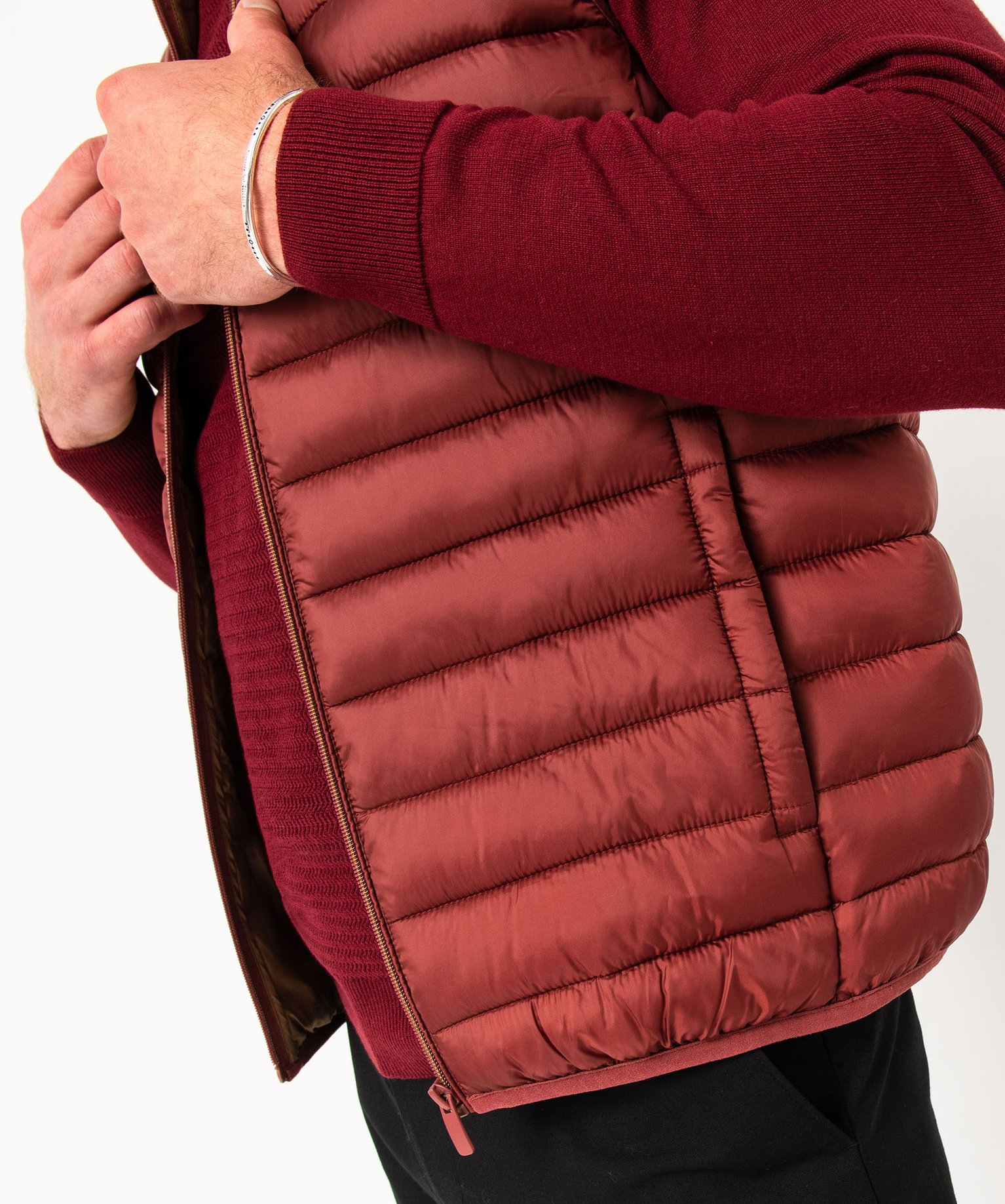 Blouson homme matelassé sans manches orange | GEMO