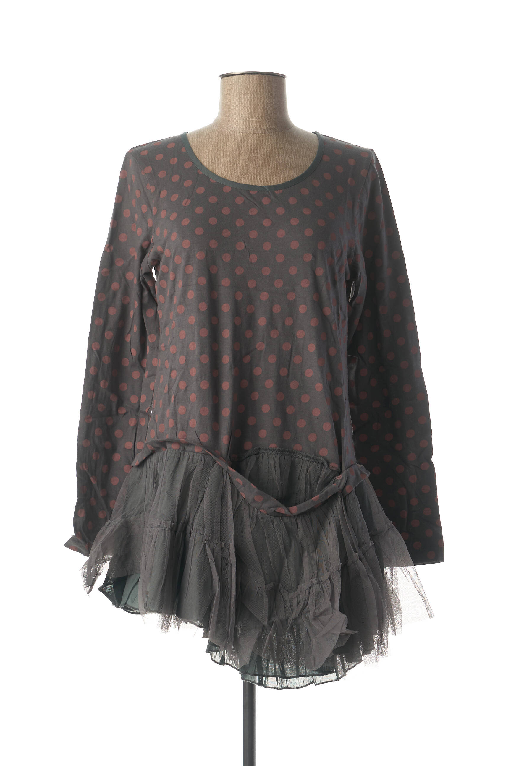 Rhum Raisin Tuniquemanchelongue Femme couleur gris