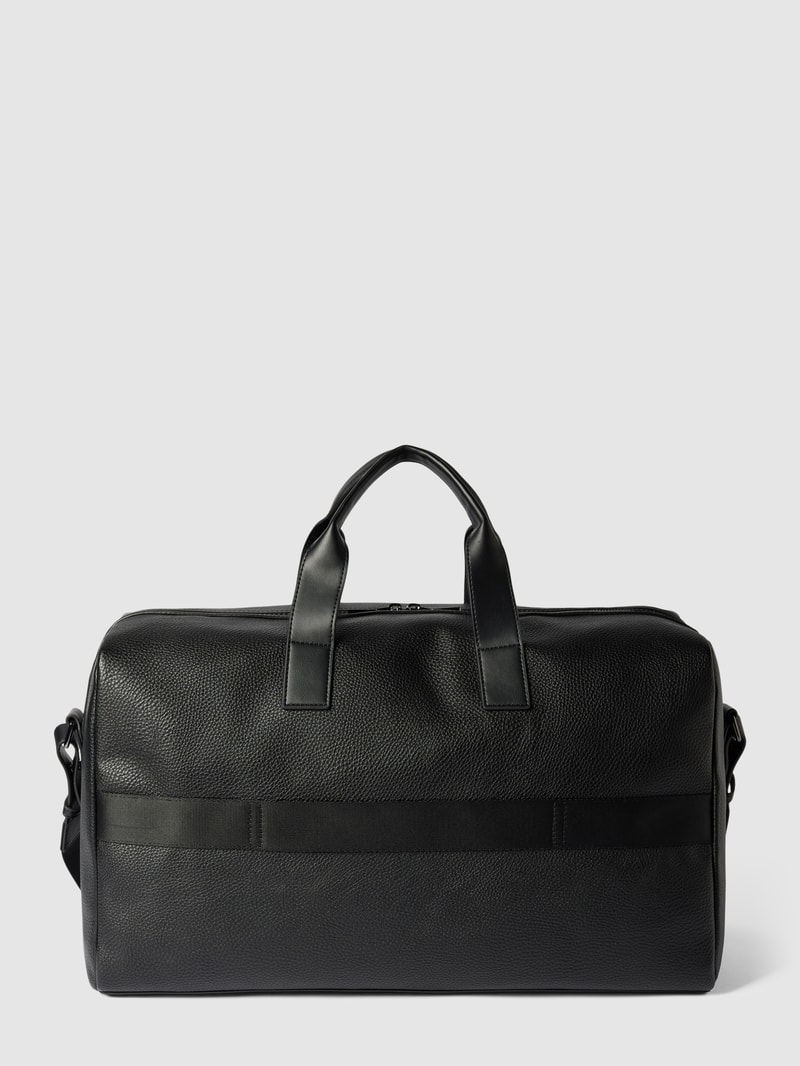 Weekender mit Label-Detail in schwarz