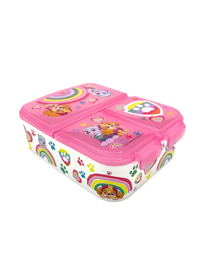 Paw Patrol Brotdose mit 3 Fächern Skye Rainbow in Rosa günstig kaufen onesize