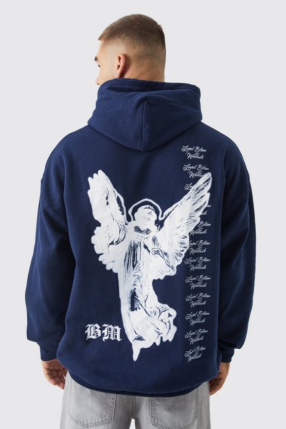 Oversize Hoodie mit Renaissance-Print
