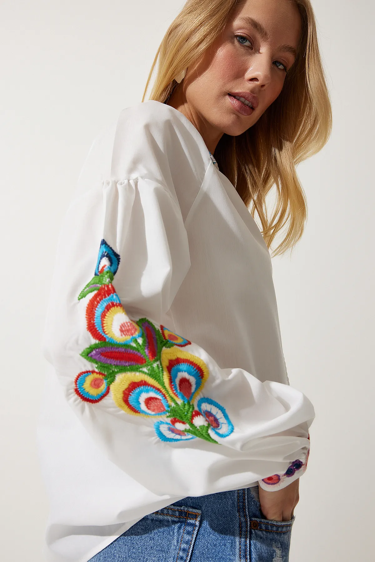 Happiness İstanbul  Bluse - Weiß - Regular Fit