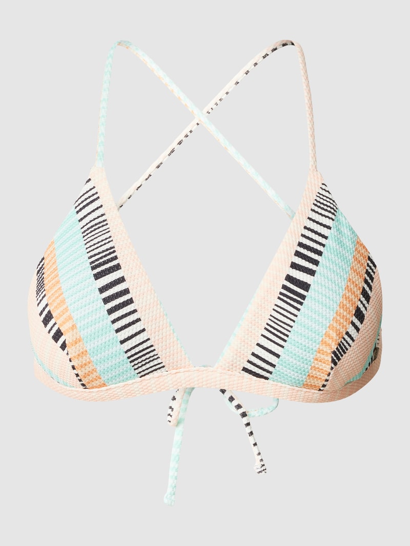 Bikini-Oberteil mit gekreuztem Rücken Modell 'RIPPLE EFFECT TALL' in schwarz