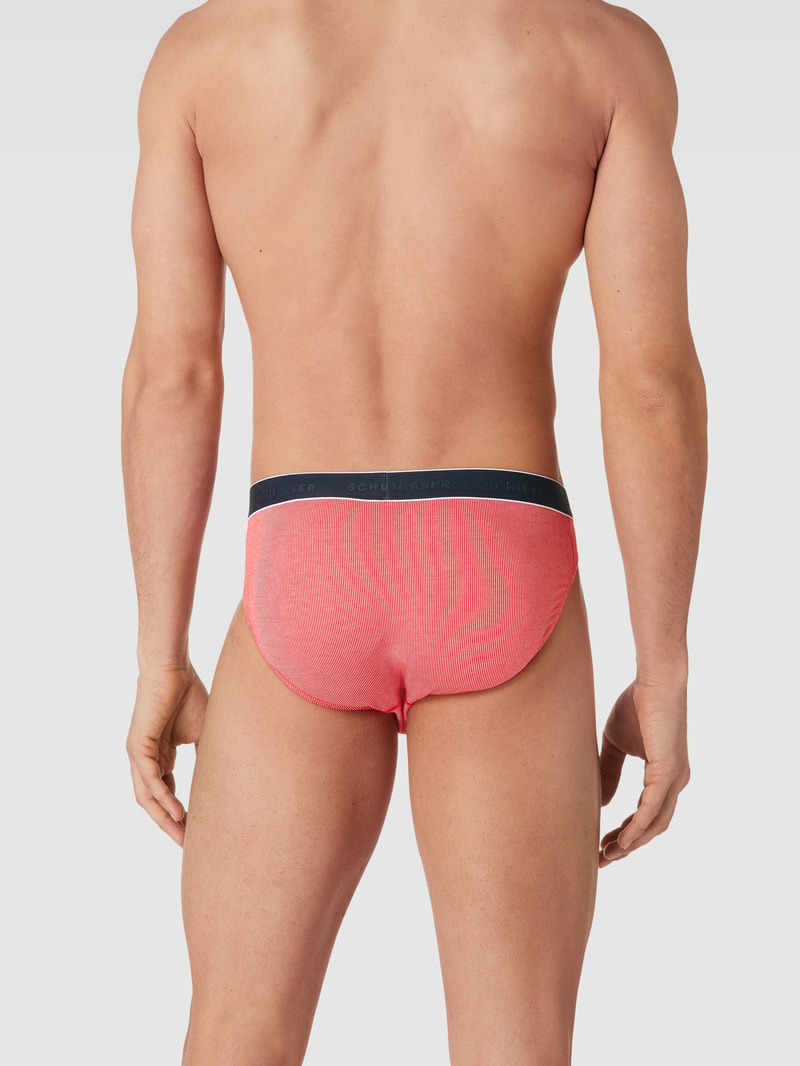 Slip mit Streifenmuster in rot