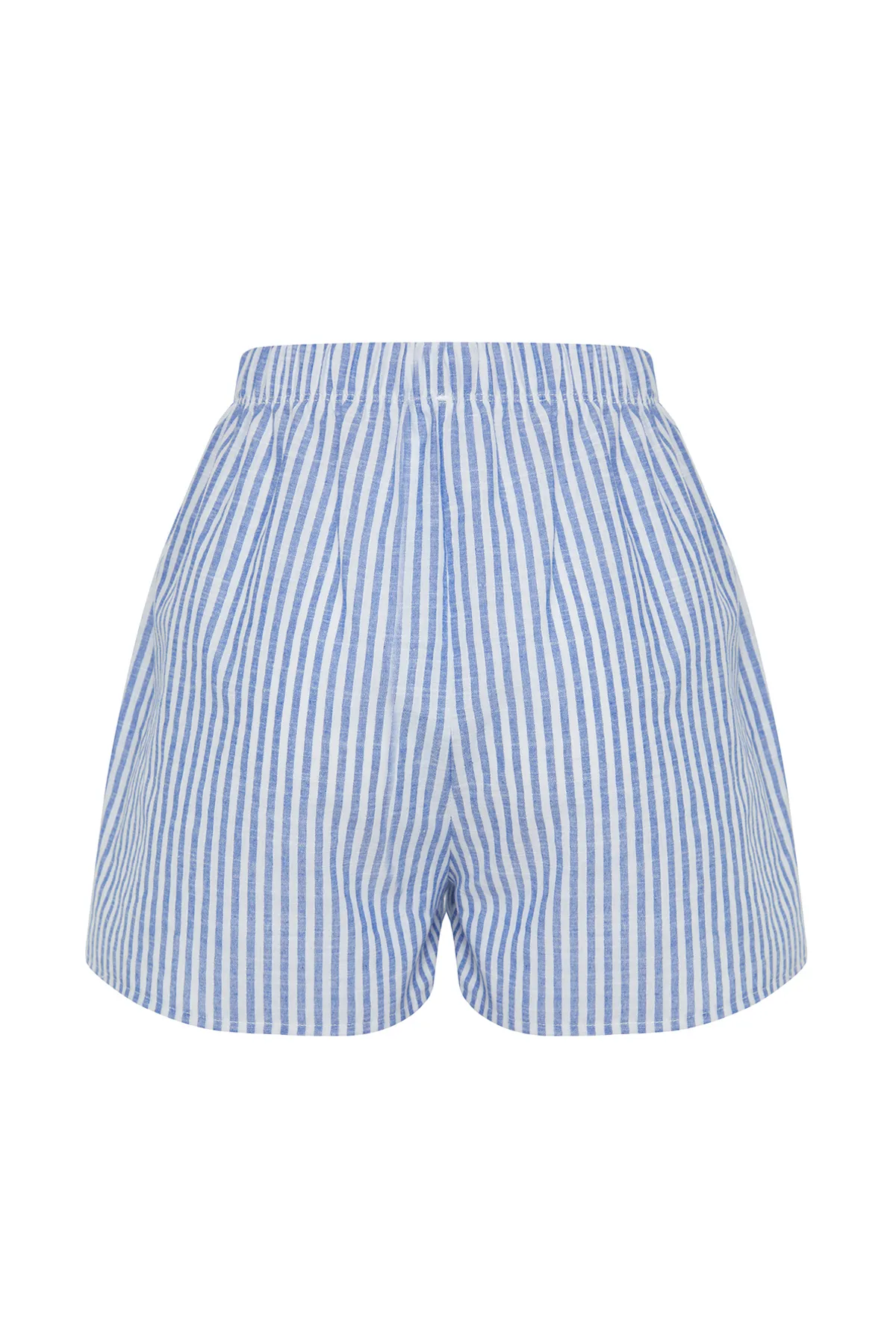 Trendyol Collection  Blaue Pyjamahose aus gewebter Viskose mit gestreifter Schnalle THMSS24PJ00001