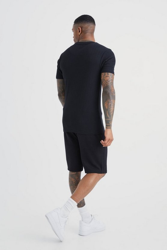 Geripptes Muscle-Fit T-Shirt