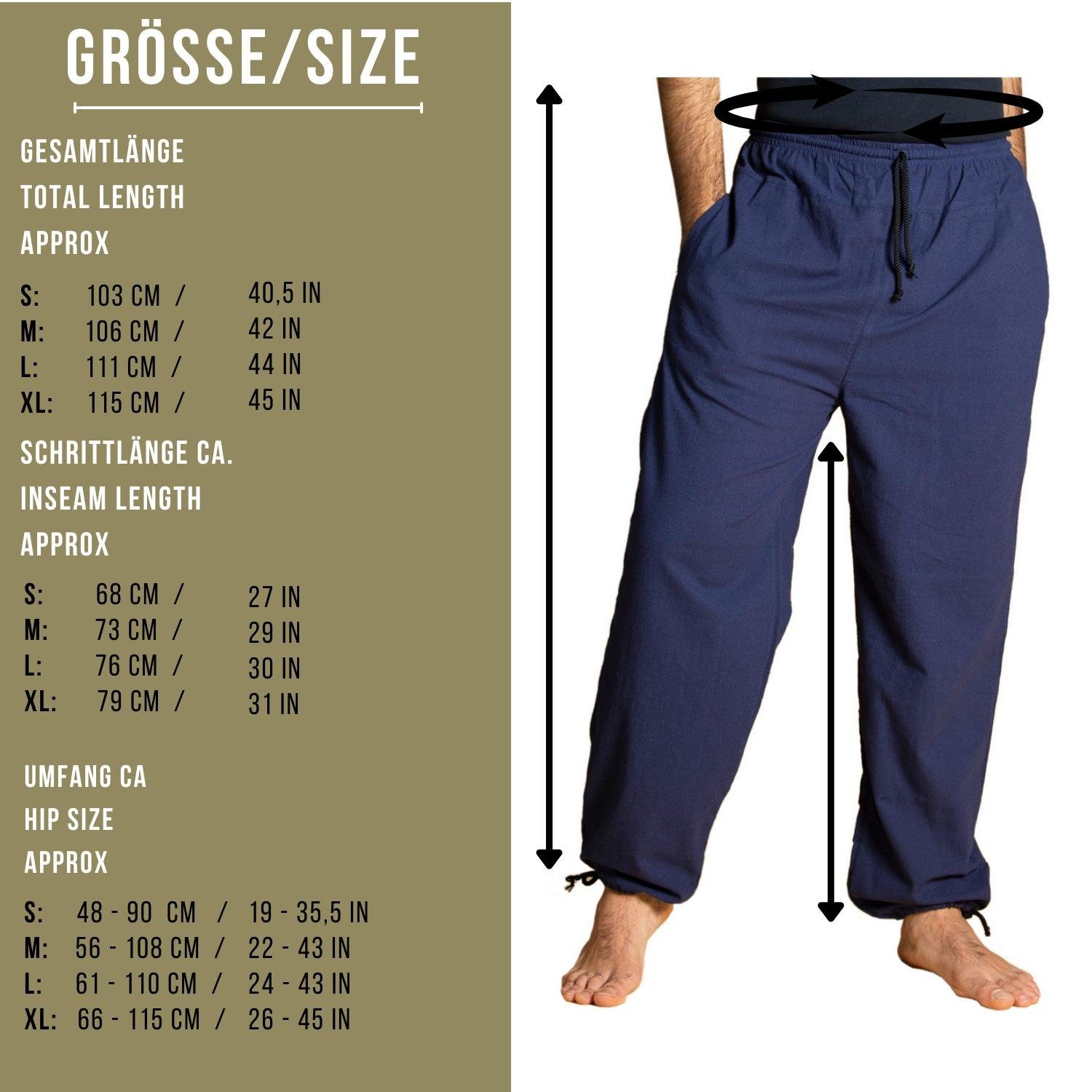 PANASIAM Wellnesshose E-Pants leichte Unisex Bundhose aus weicher Baumwolle für Damen und Herren Freizeithose mit Tunnelzug Relaxhose bequeme Sommerhose