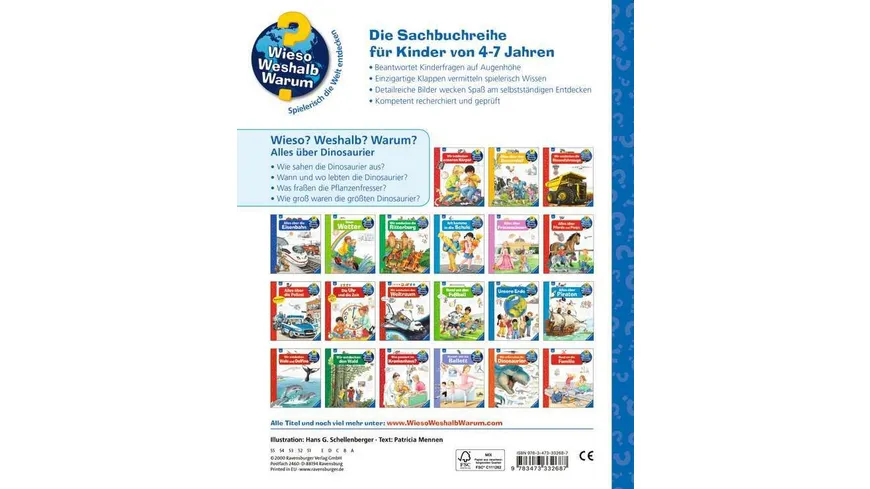 Ravensburger - Wieso? Weshalb? Warum? Alles über Dinosaurier, Band 12