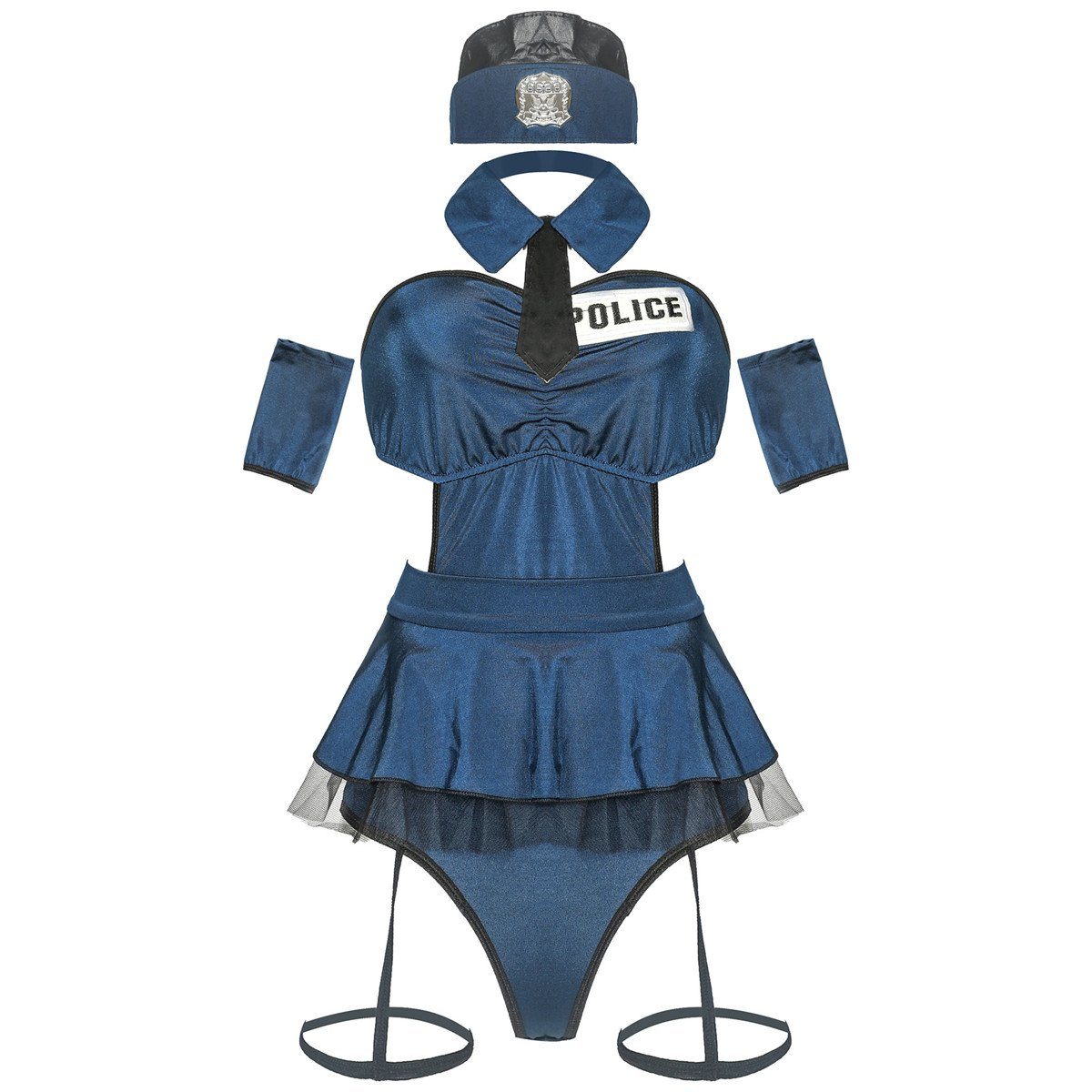 VOCTVTB Unterkleid Sexy Dessous, sexy einteilige Polizistin-Uniform (1-tlg)