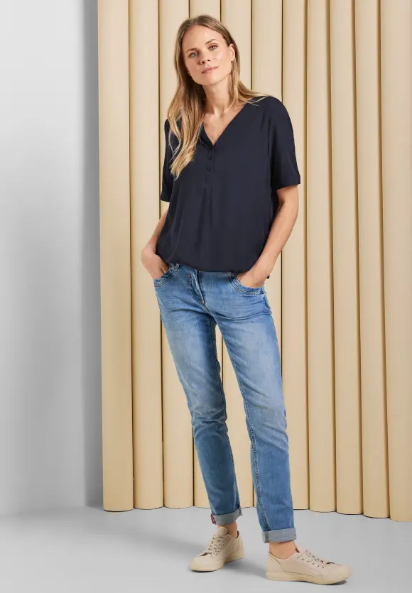 CECIL Unifarbene Basic Bluse