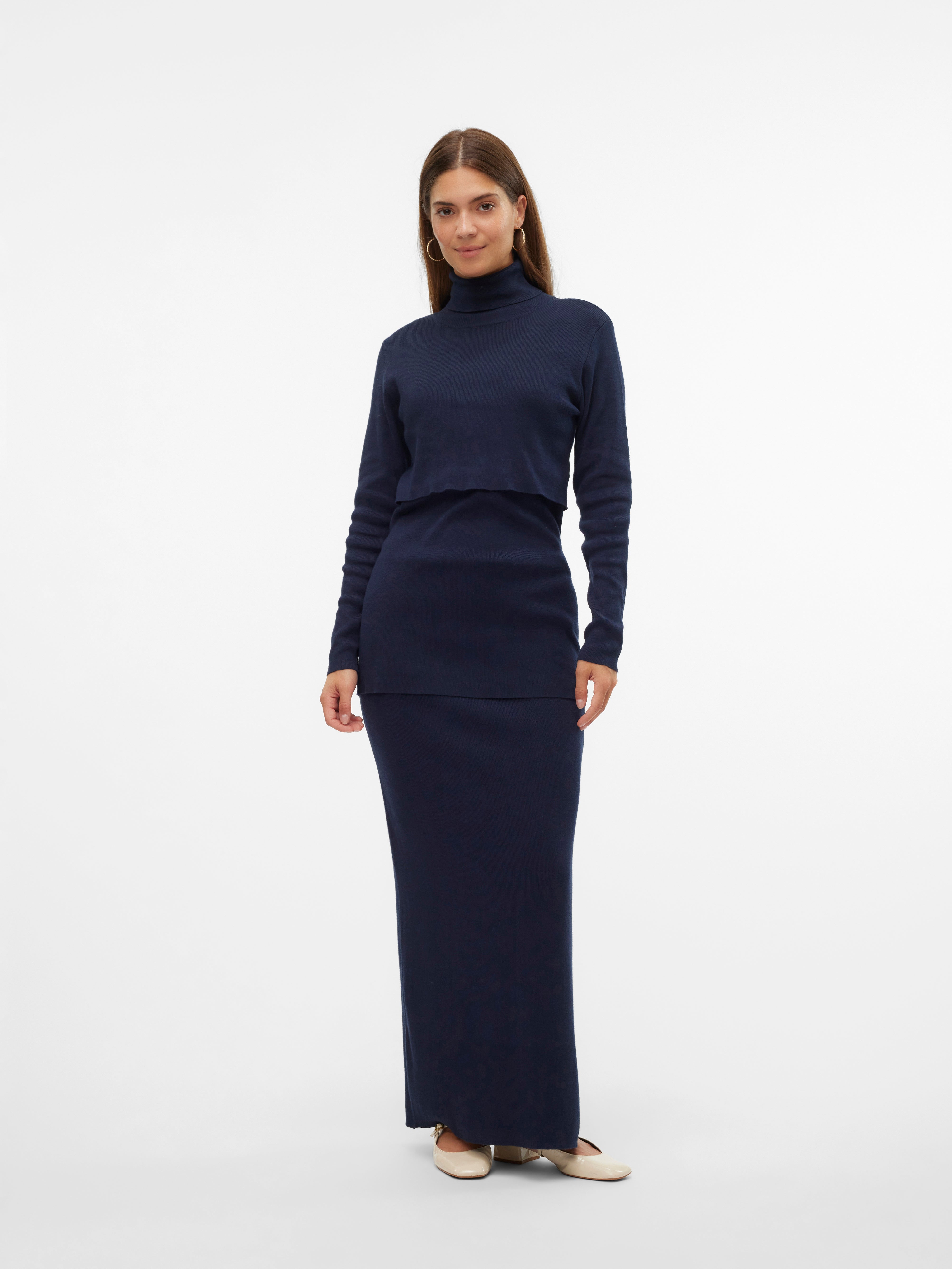 Rollkragen Gerippte u00C4rmelbu00FCndchen Pullover