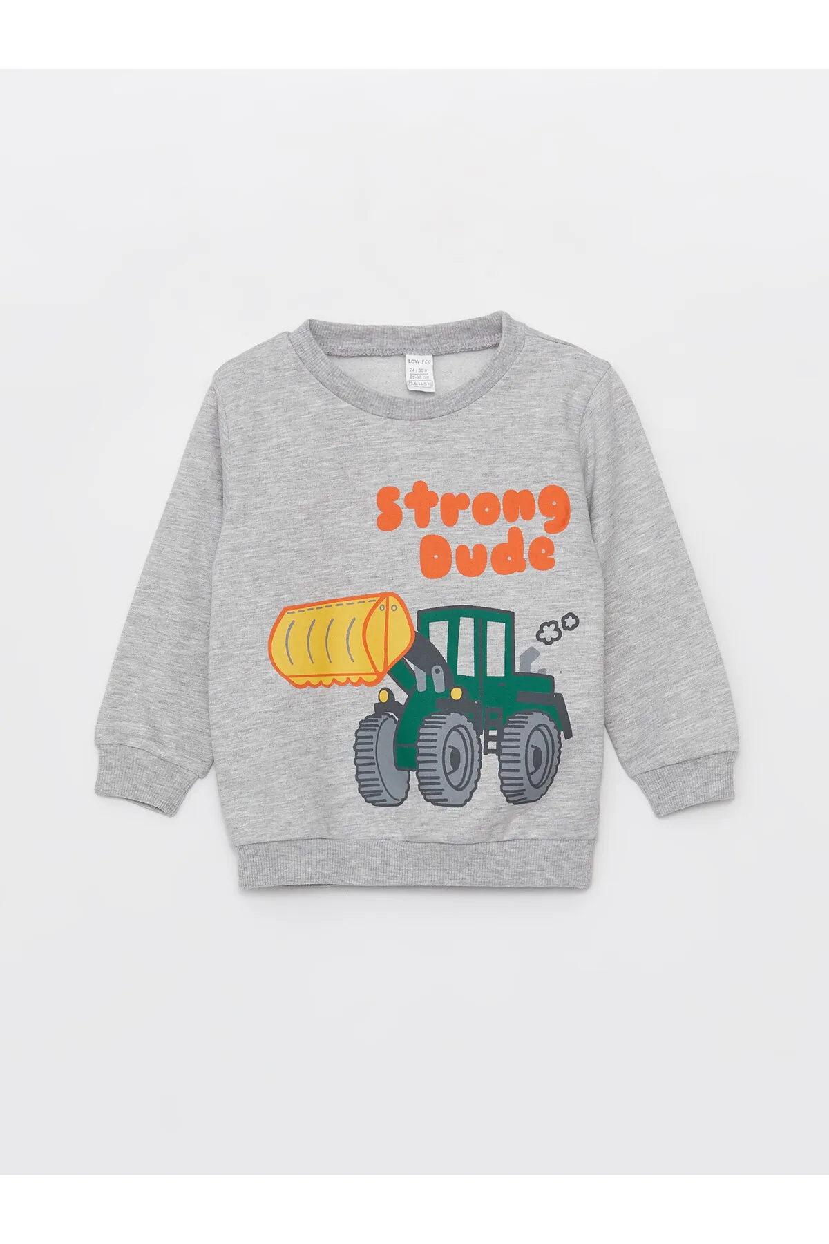 LC Waikiki  2-teiliges Set aus bedrucktem Langarm-Sweatshirt und Jogginghose für Babys mit Rundhalsausschnitt
