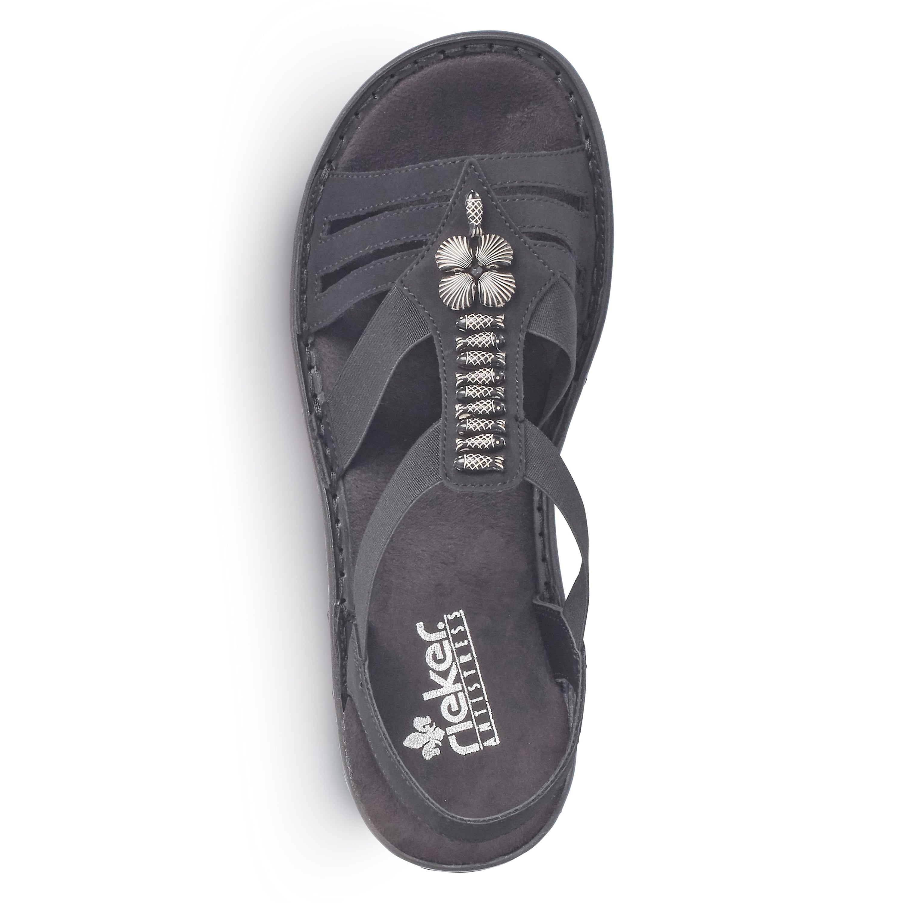 Rieker Damen Riemchensandalen nachtschwarz