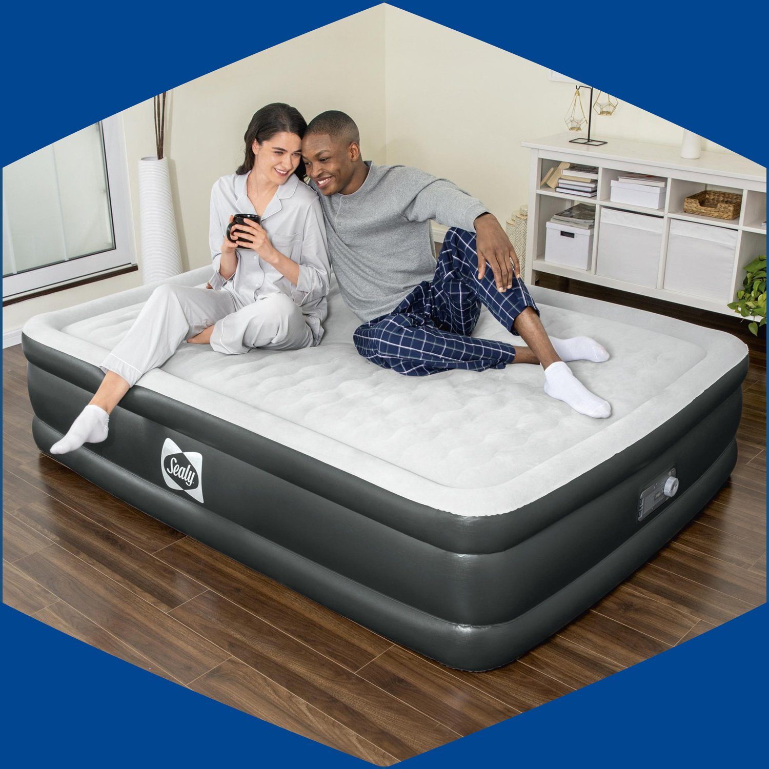 Bestway Luftbett Double 2 Personen selbstaufblasend extra hoch XXL 203 x 152 x 51 cm