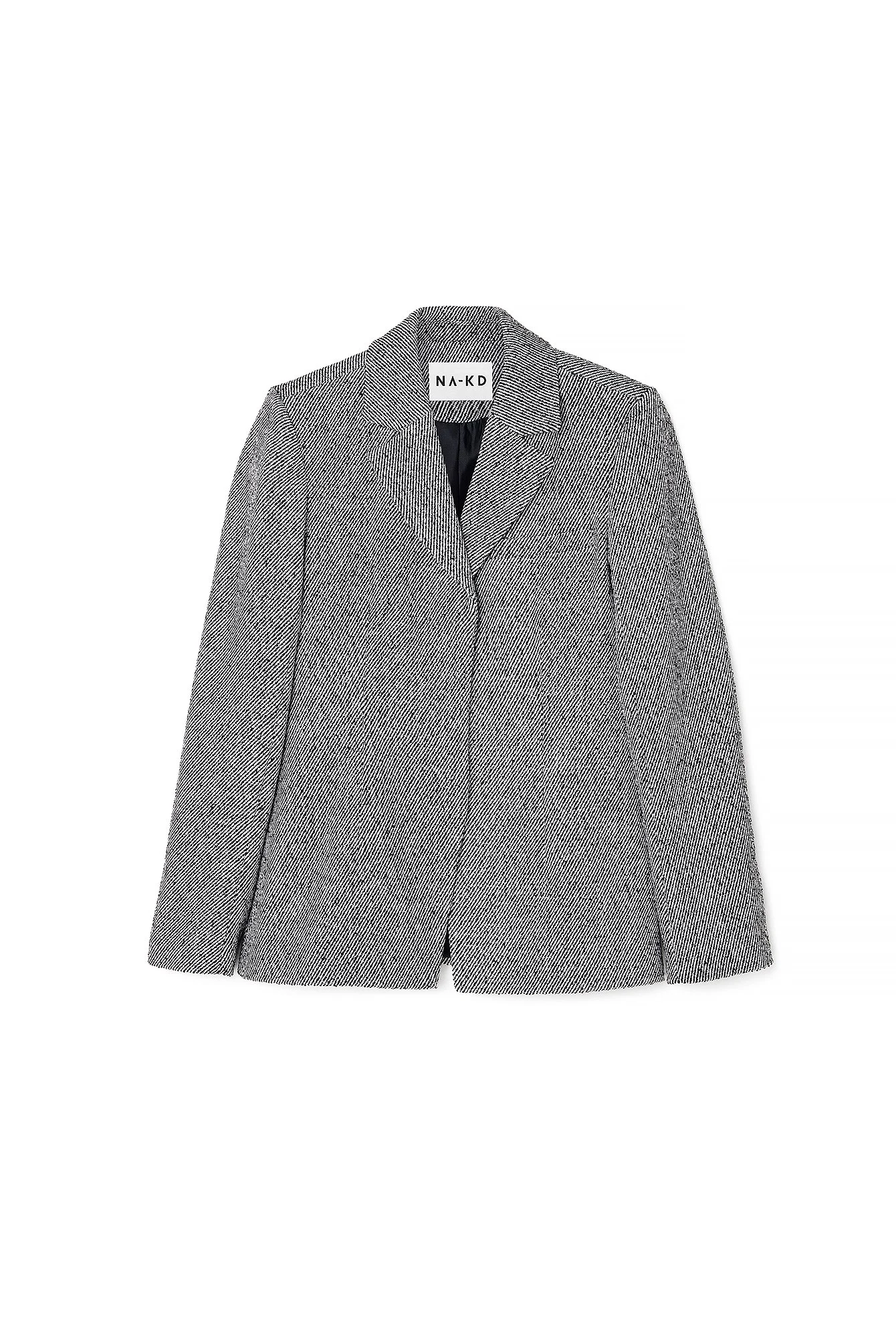 Maßgeschneiderter Tweed-Blazer mit Schulterpolstern