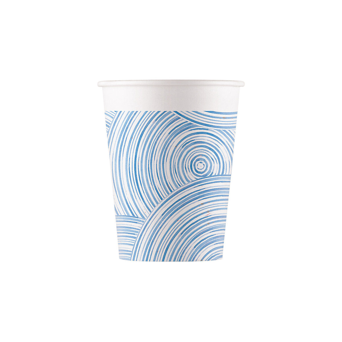 Papp-Partybecher/Trinkbecher Blue Circles, 200 ml, kompostierbar, 8 Stück