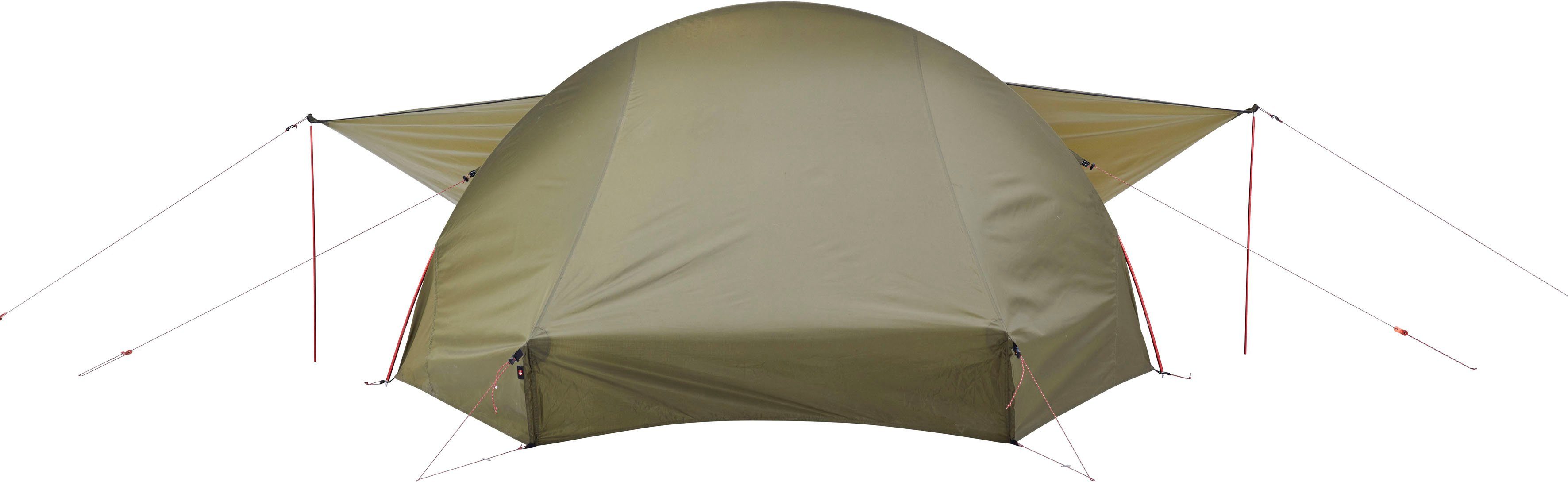 Nordisk Tunnelzelt Telemark 2.2 PU Tent Dark Olive, Personen: 2 (Packung, 1 tlg)