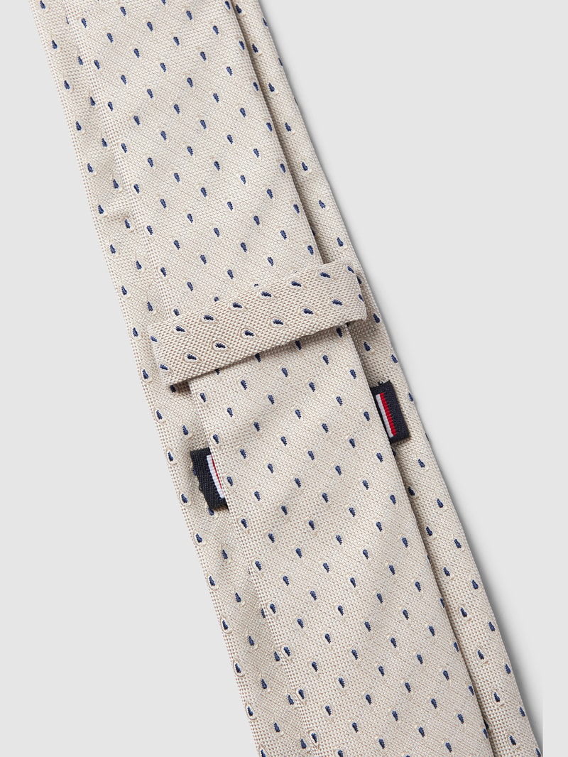 Krawatte mit feinem Allover-Muster Modell 'SMALL DROP' in beige
