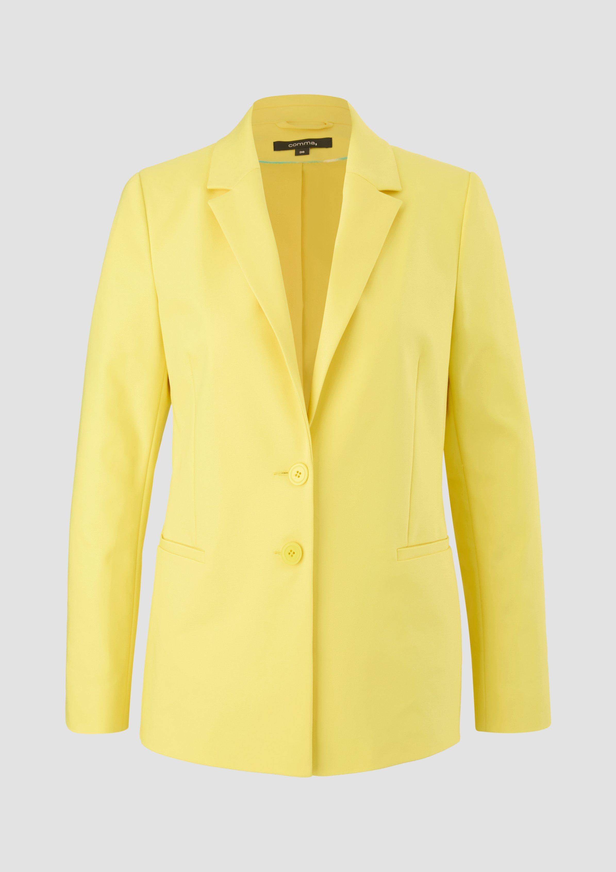 Blazer mit taillierter Passform - gelb