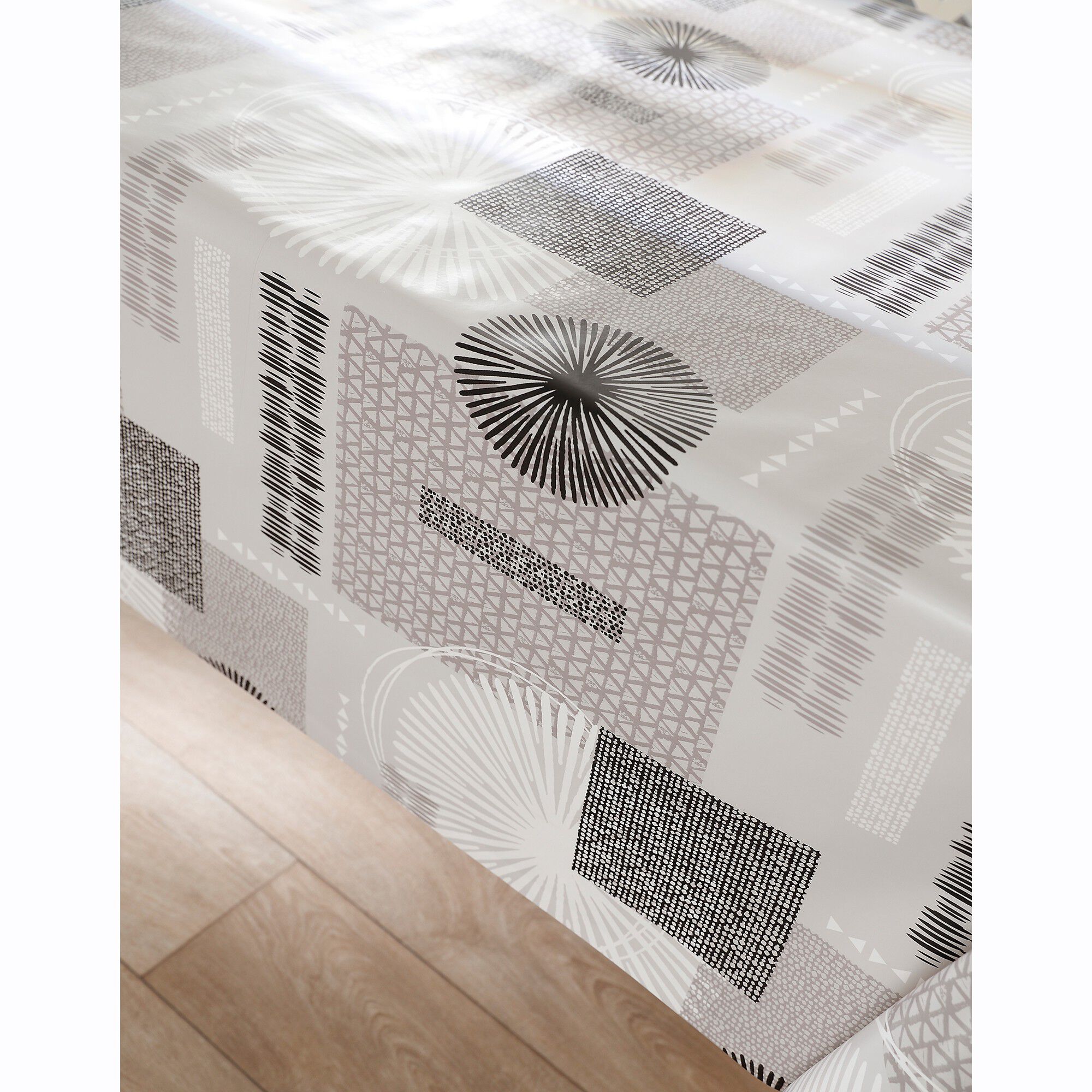 Nappe toile cirée imprimée rosaces